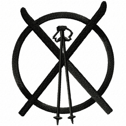 Ski Embroidery Design 7 Ski Embroidery Design 7